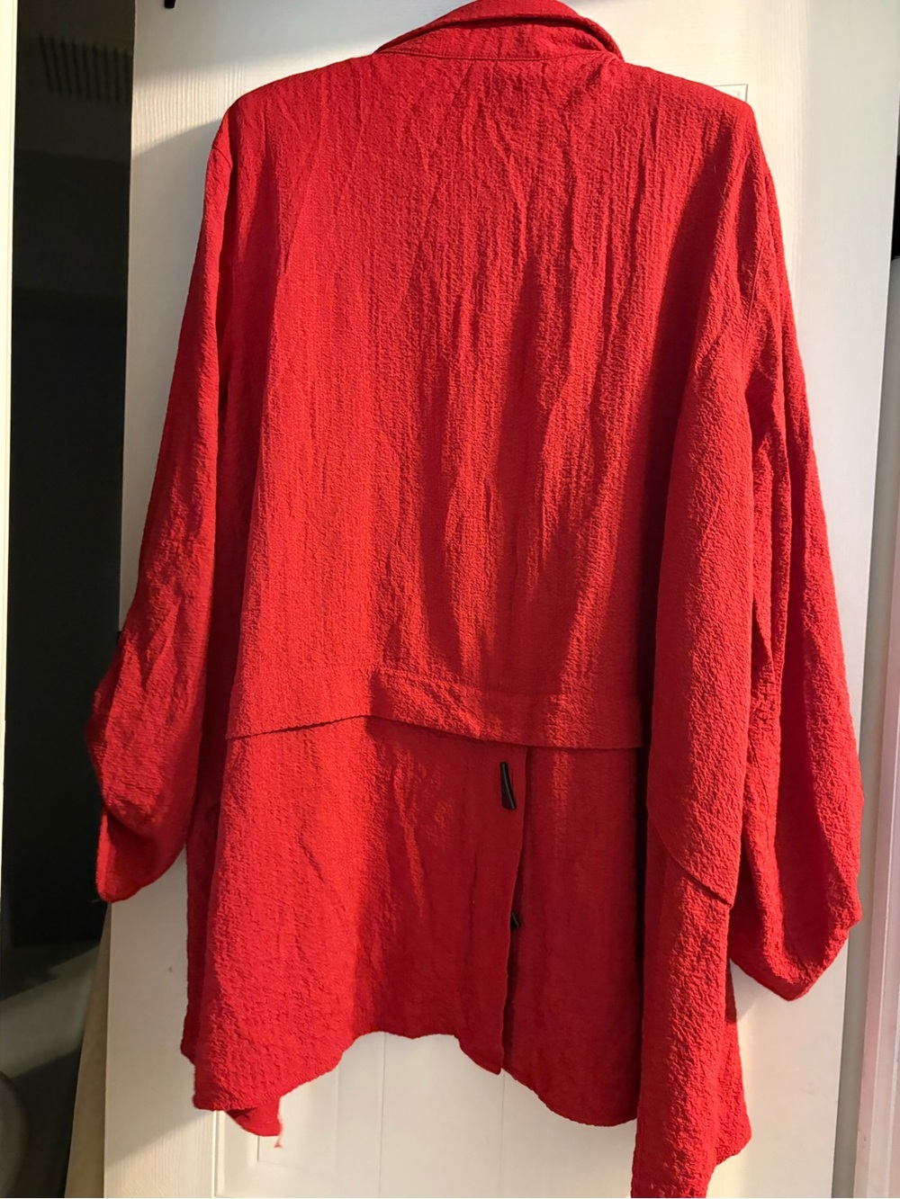 Ali Miles Red Textured Button-Front Jacket - Picture 4 of 4